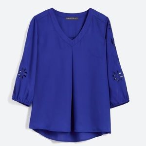 Brixton Ivy Elmar Embroidered Cutout Blouse
